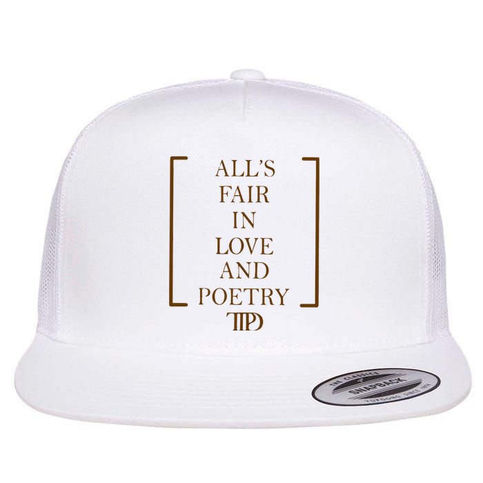 AllS Fair In Love And Poetry 2 Side Ttpd Flat Bill Trucker Hat