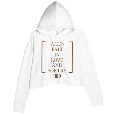 AllS Fair In Love And Poetry 2 Side Ttpd Crop Fleece Hoodie