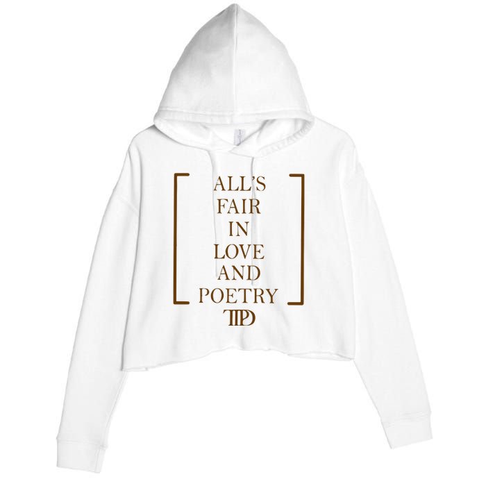 AllS Fair In Love And Poetry 2 Side Ttpd Crop Fleece Hoodie