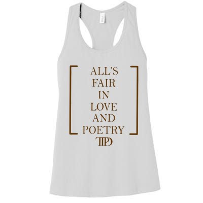 AllS Fair In Love And Poetry 2 Side Ttpd Women's Racerback Tank