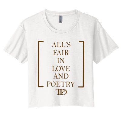 AllS Fair In Love And Poetry 2 Side Ttpd Women's Crop Top Tee