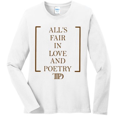 AllS Fair In Love And Poetry 2 Side Ttpd Ladies Long Sleeve Shirt