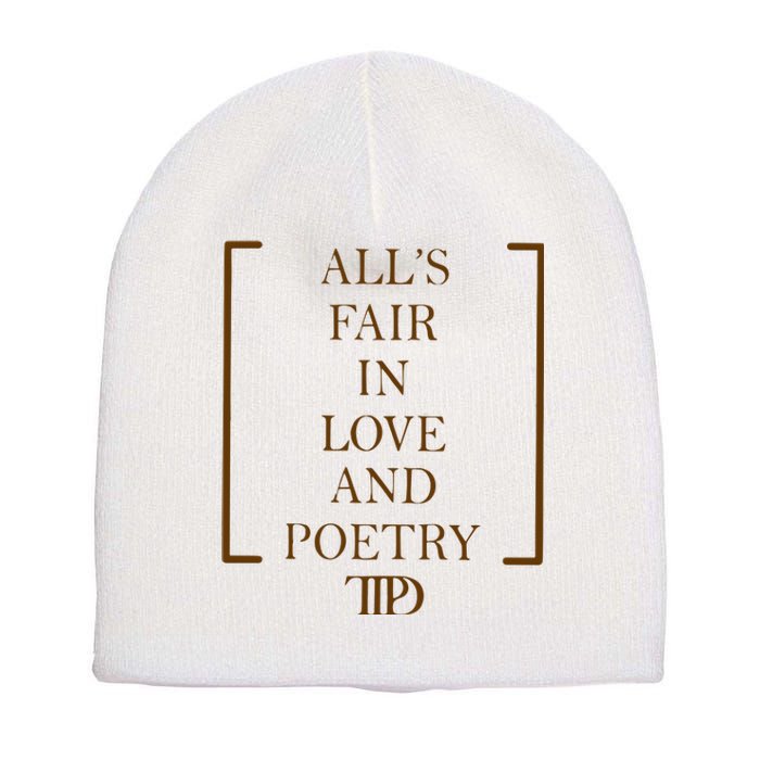 AllS Fair In Love And Poetry 2 Side Ttpd Short Acrylic Beanie