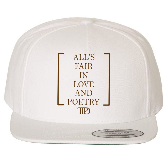 AllS Fair In Love And Poetry 2 Side Ttpd Wool Snapback Cap