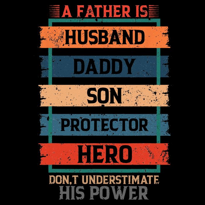 A Father Is Husband Daddy Son Protector Hero Fathers Day Cooling Performance Crew T-Shirt