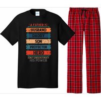 A Father Is Husband Daddy Son Protector Hero Fathers Day Pajama Set