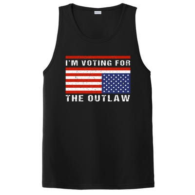 American Flag IM Voting For The Outlaw Trump 2024 PosiCharge Competitor Tank