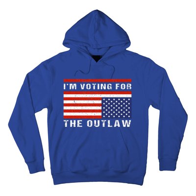 American Flag IM Voting For The Outlaw Trump 2024 Hoodie