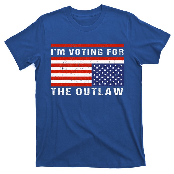 American Flag IM Voting For The Outlaw Trump 2024 T-Shirt