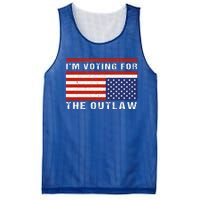 American Flag IM Voting For The Outlaw Trump 2024 Mesh Reversible Basketball Jersey Tank