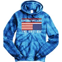 American Flag IM Voting For The Outlaw Trump 2024 Tie Dye Hoodie