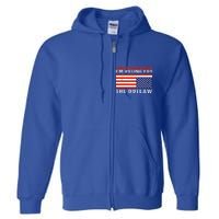 American Flag IM Voting For The Outlaw Trump 2024 Full Zip Hoodie