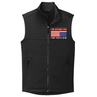 American Flag IM Voting For The Outlaw Trump 2024 Collective Smooth Fleece Vest