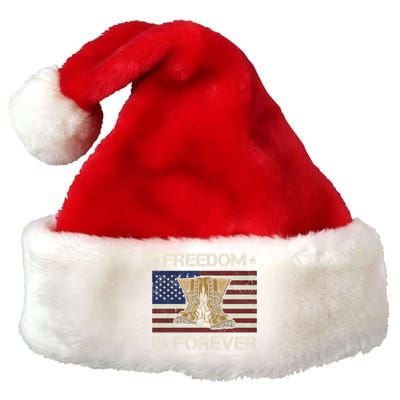 America Freedom Is Forever Army Veteran Gift Premium Christmas Santa Hat