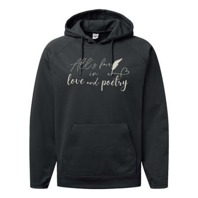 Alls Fair In Love & Poetry Valentines Day Performance Fleece Hoodie