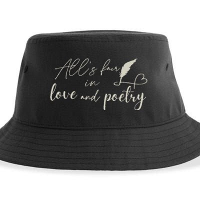 Alls Fair In Love & Poetry Valentines Day Sustainable Bucket Hat