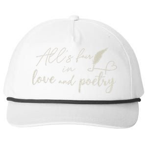 Alls Fair In Love & Poetry Valentines Day Snapback Five-Panel Rope Hat