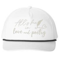 Alls Fair In Love & Poetry Valentines Day Snapback Five-Panel Rope Hat