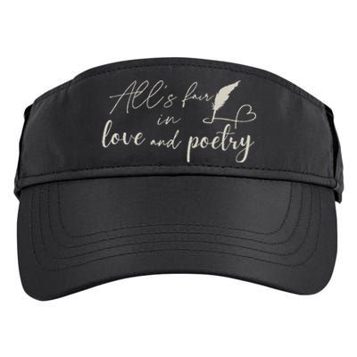 Alls Fair In Love & Poetry Valentines Day Adult Drive Performance Visor