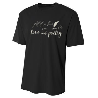 Alls Fair In Love & Poetry Valentines Day Performance Sprint T-Shirt