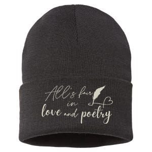 Alls Fair In Love & Poetry Valentines Day Sustainable Knit Beanie