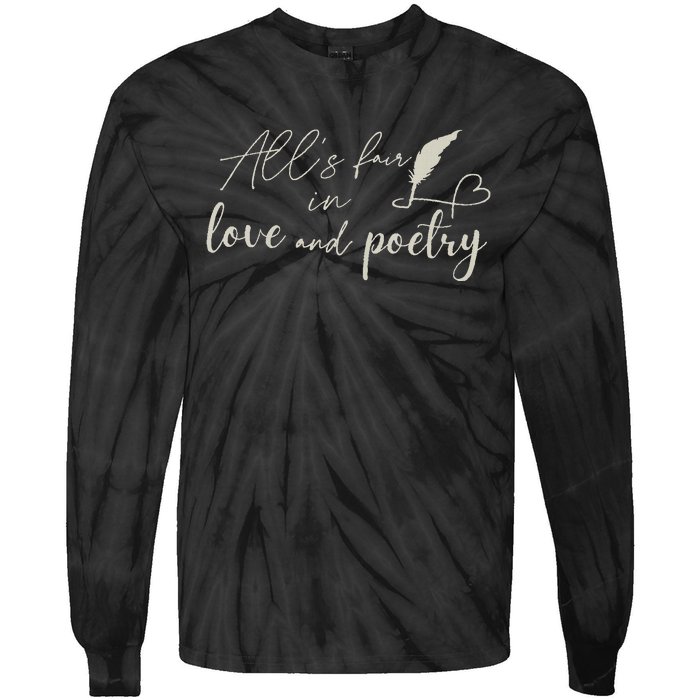 Alls Fair In Love & Poetry Valentines Day Tie-Dye Long Sleeve Shirt