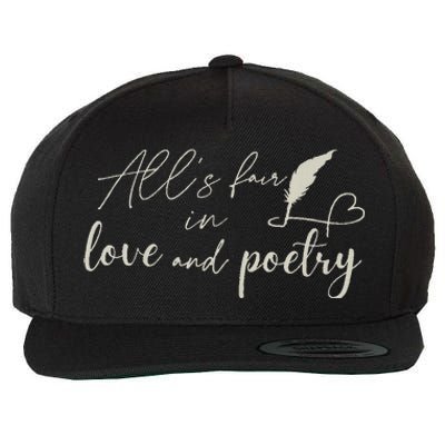 Alls Fair In Love & Poetry Valentines Day Wool Snapback Cap