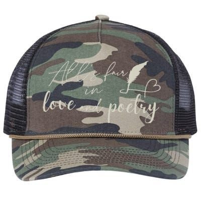 Alls Fair In Love & Poetry Valentines Day Retro Rope Trucker Hat Cap