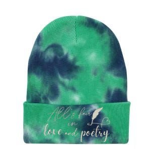 Alls Fair In Love & Poetry Valentines Day Tie Dye 12in Knit Beanie