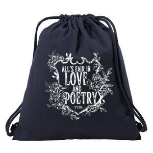 AllS Fair In Love And Poetry The Tortured Poets Drawstring Bag