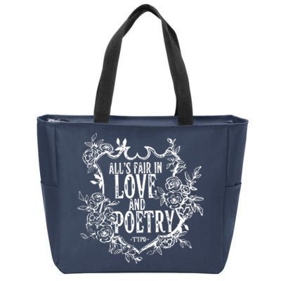 AllS Fair In Love And Poetry The Tortured Poets Zip Tote Bag