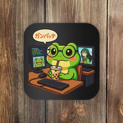 Anime Frog It Geek Otaku Coding Desk Boba Lover Coaster