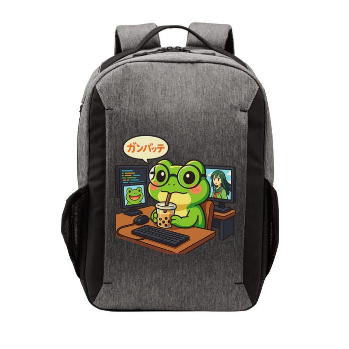 Anime Frog It Geek Otaku Coding Desk Boba Lover Vector Backpack