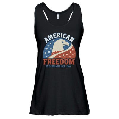 American Freedom Independence Day Ladies Essential Flowy Tank