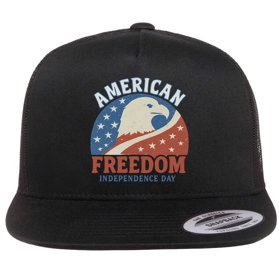 American Freedom Independence Day Flat Bill Trucker Hat