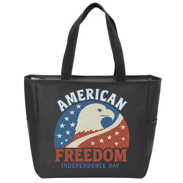 American Freedom Independence Day Zip Tote Bag