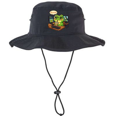 Anime Frog IT Geek Otaku Coding Desk Boba Lover Legacy Cool Fit Booney Bucket Hat