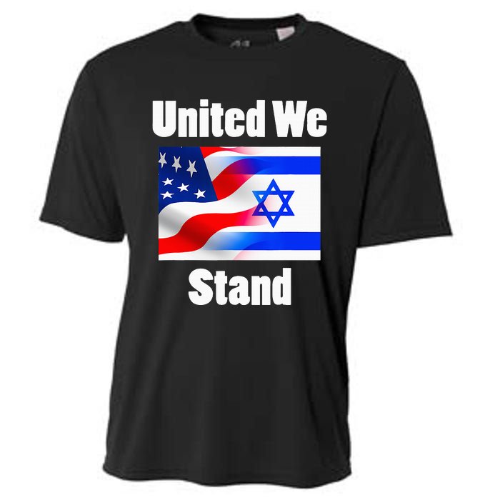 American Flag Israel Flag United We Stand Cooling Performance Crew T-Shirt