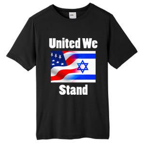 American Flag Israel Flag United We Stand Tall Fusion ChromaSoft Performance T-Shirt