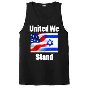 American Flag Israel Flag United We Stand PosiCharge Competitor Tank