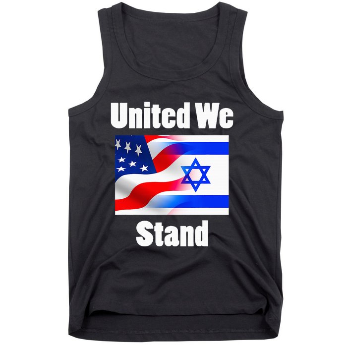 American Flag Israel Flag United We Stand Tank Top