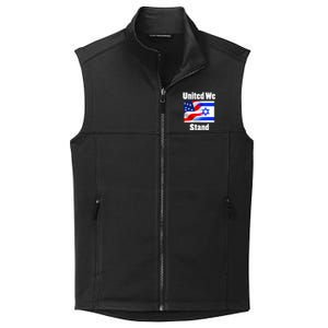 American Flag Israel Flag United We Stand Collective Smooth Fleece Vest