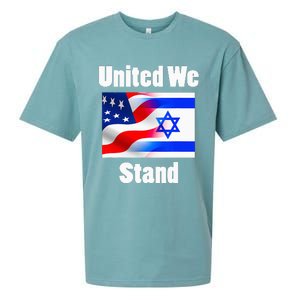 American Flag Israel Flag United We Stand Sueded Cloud Jersey T-Shirt