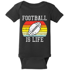 American Football Is Life Sunset Retro Sports Baby Bodysuit