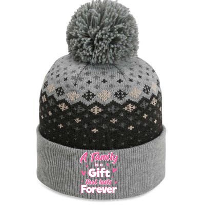 A Family Is A That Last Forever Great Gift Sister Sibling Gift The Baniff Cuffed Pom Beanie