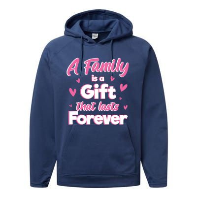 A Family Is A That Last Forever Great Gift Sister Sibling Gift Performance Fleece Hoodie