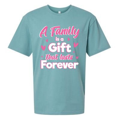 A Family Is A That Last Forever Great Gift Sister Sibling Gift Sueded Cloud Jersey T-Shirt