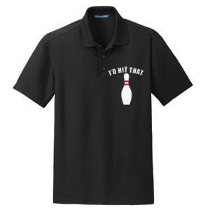 Affordable Funny Id Hit That Novelty Gift Idea Bowling Pin Dry Zone Grid Polo