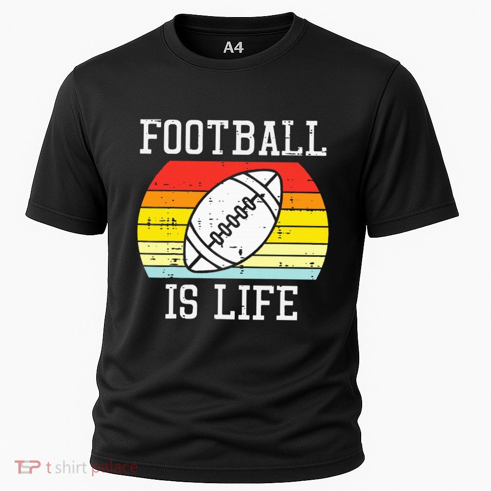 American Football Is Life Sunset Retro Sports Performance Shirt