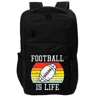 American Football Is Life Sunset Retro Sports Impact Tech Backpack